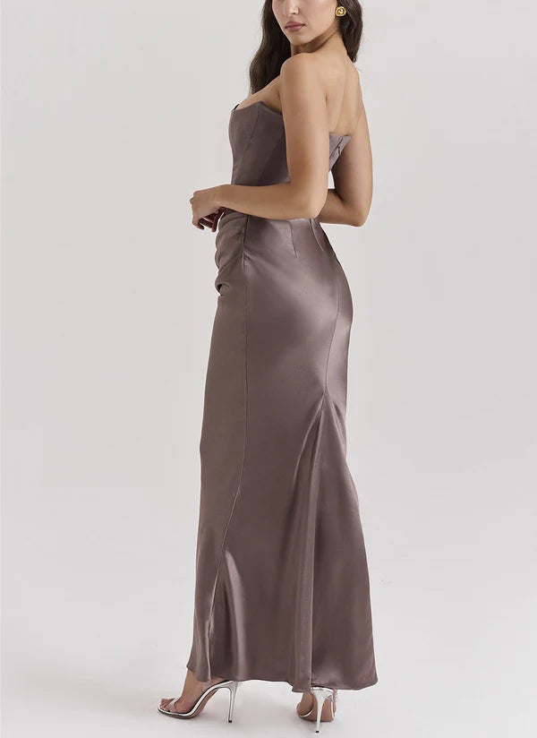 Nuria | Vestido largo de Satén