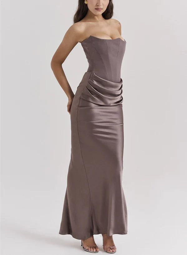 Nuria | Vestido largo de Satén
