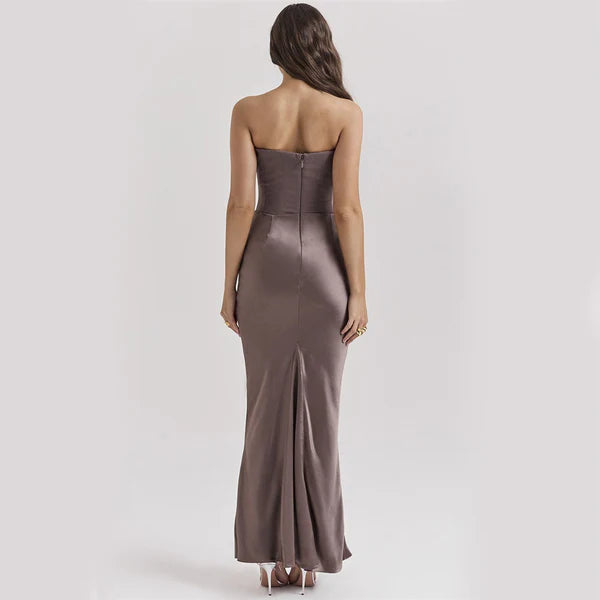Nuria | Vestido largo de Satén
