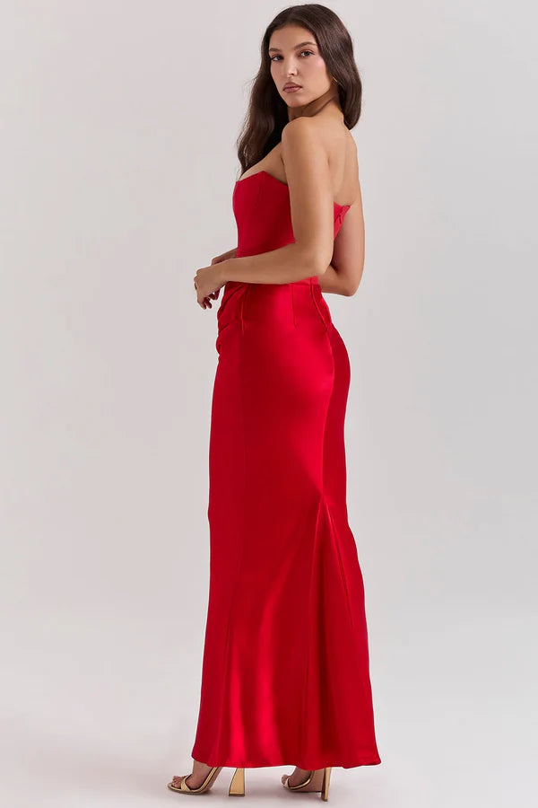 Nuria | Vestido largo de Satén