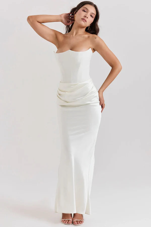Nuria | Vestido largo de Satén