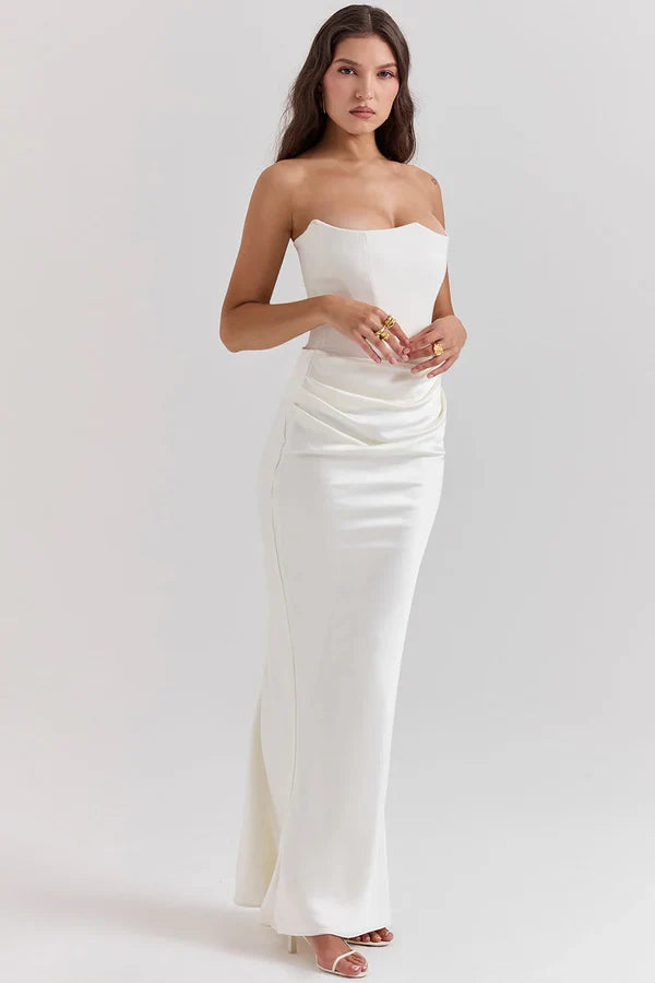 Nuria | Vestido largo de Satén