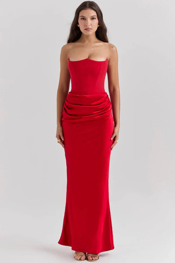Nuria | Vestido largo de Satén