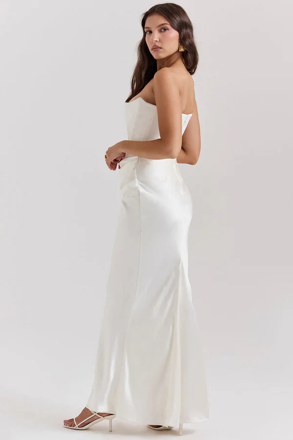 Nuria | Vestido largo de Satén