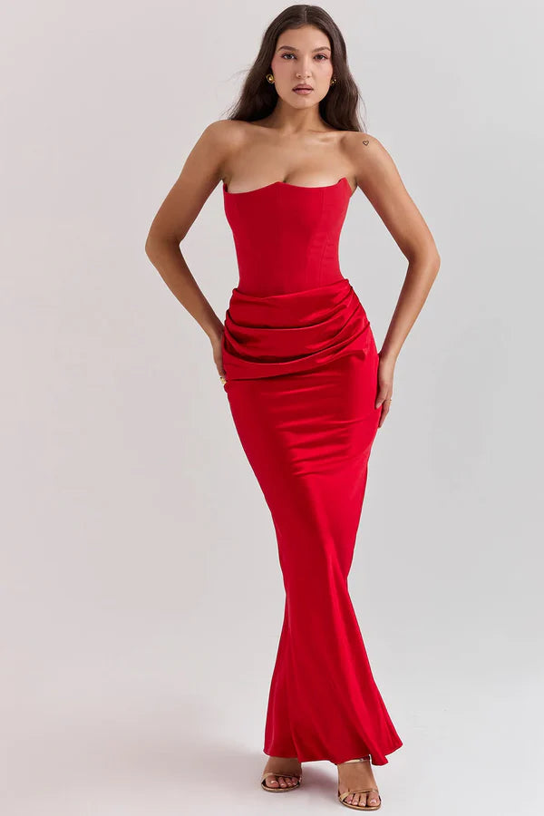 Nuria | Vestido largo de Satén