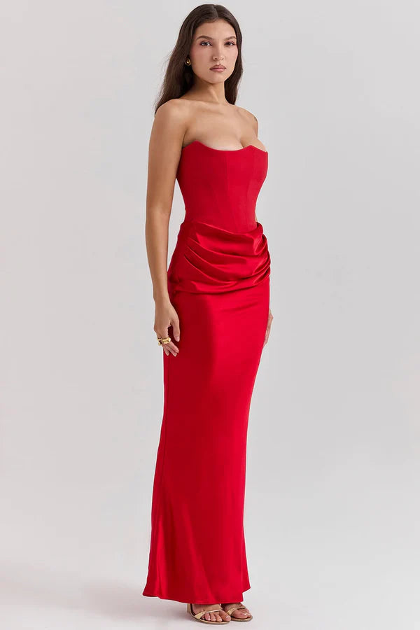 Nuria | Vestido largo de Satén