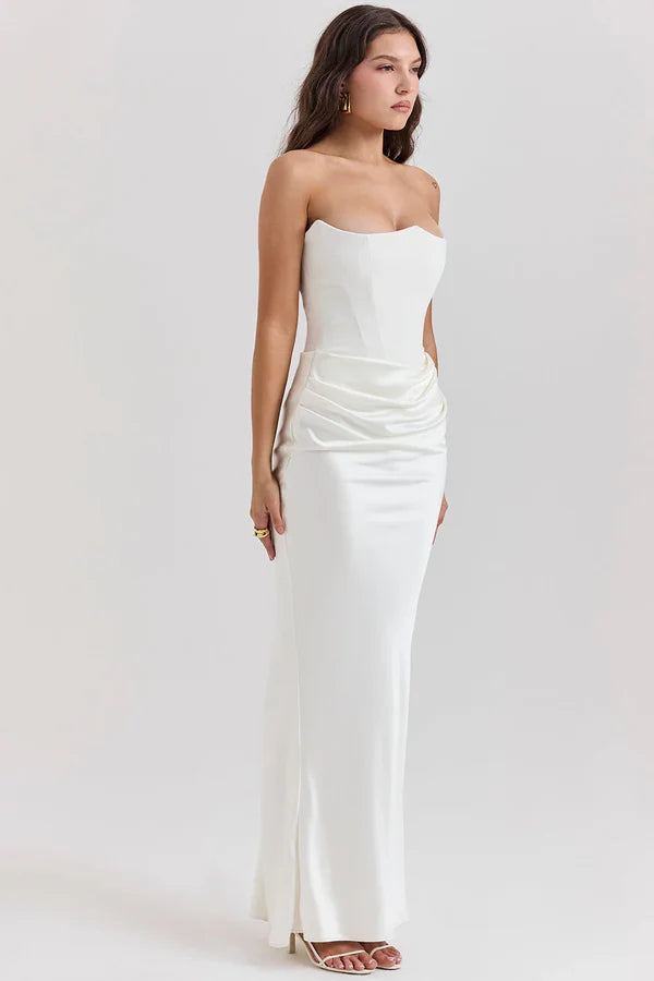 Nuria | Vestido largo de Satén