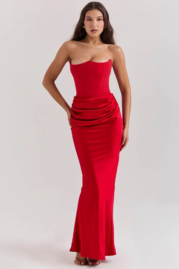 Nuria | Vestido largo de Satén