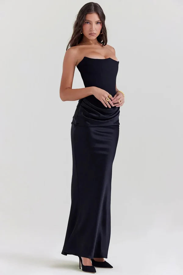Nuria | Vestido largo de Satén