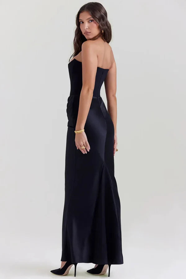 Nuria | Vestido largo de Satén